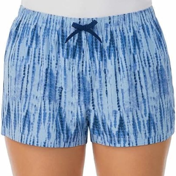 NWoT Jane and Bleecker Women's Sleep Short 2-pack Tie Dye Blue Size L $35 FFF099 - Picture 3 of 3